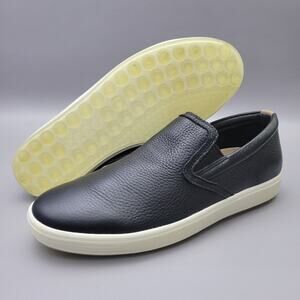 Ecco Soft 7 Women 9/9.5 Slip On Sneaker Size 40 Casual Walking Black Leather